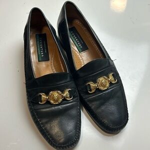 Avventura black leather‎ loafers